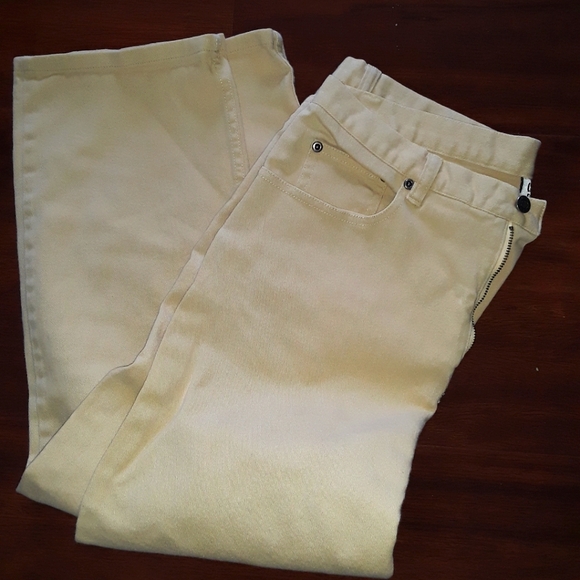 Chico's Pale Yellow Denim pant suit - Picture 2 of 3